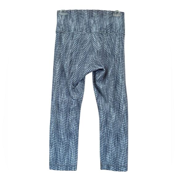 Lululemon Wunder Under Crop Hi-Rise 21" Arrow Jacquard Battleship Silver Spoon - Picture 2 of 6